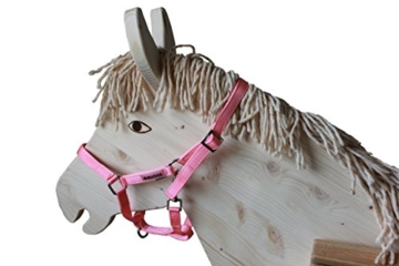 Helga Kreft Holzpferd Susi, Spielpferd, Gartenpferd mit absenkbarem Kopf