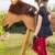 Holzpferd (Voltigierpferd) zum Draufsitzen / Reiten | Riesen Kinder Spielpferd XXL handgefertigt in Deutschland | Top Qualität von Wildkinder | Wetterfeste Lasur mittelbraun mit dunkelbrauner Mähne